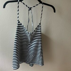 Hollister Striped Black and White Women's Top